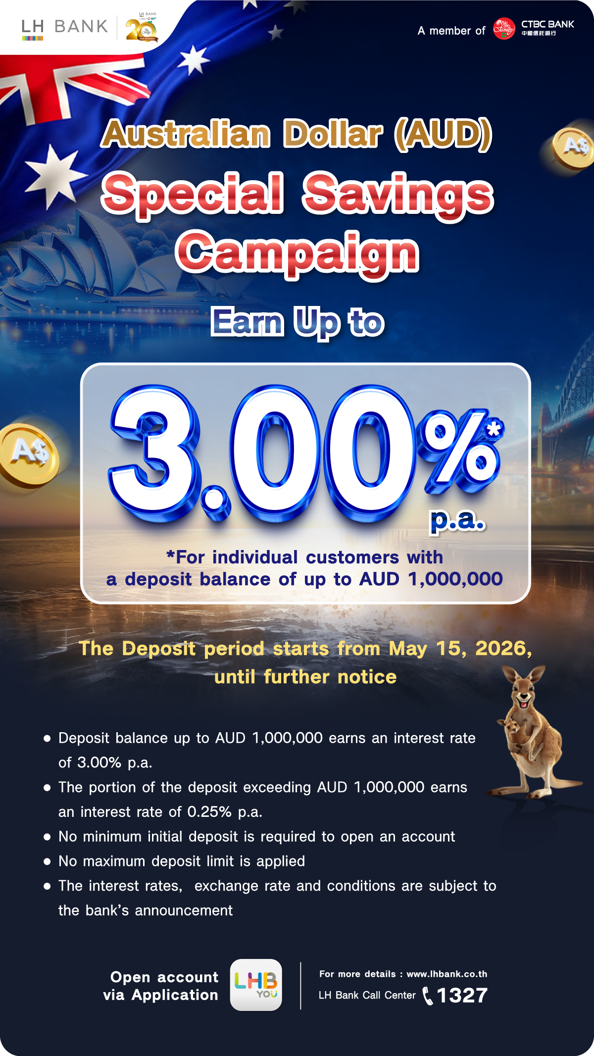 Australian Dollar (AUD) Special Savings Campaign