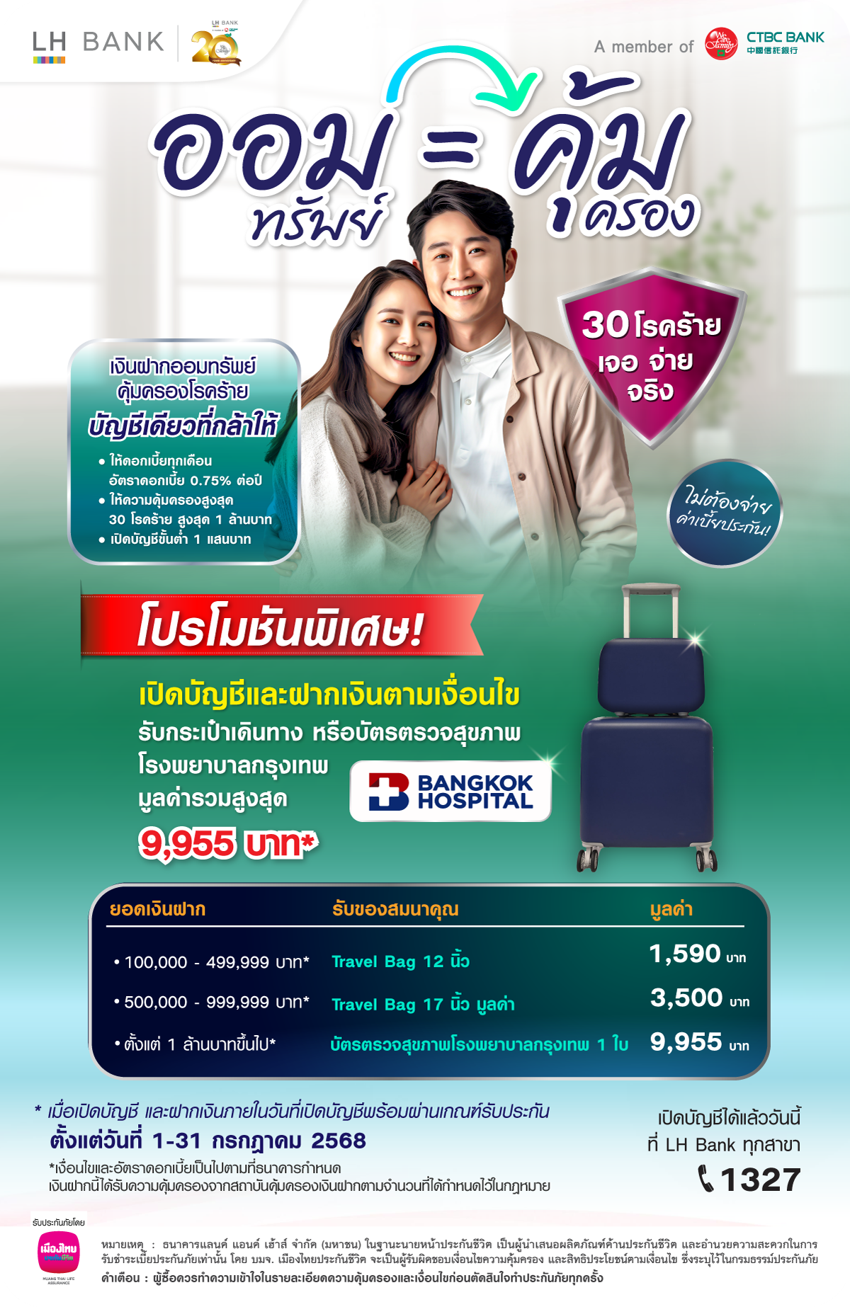โครงการเงินฝากออมทรัพย์คุ้มครองโรคร้าย Health Care Savings 