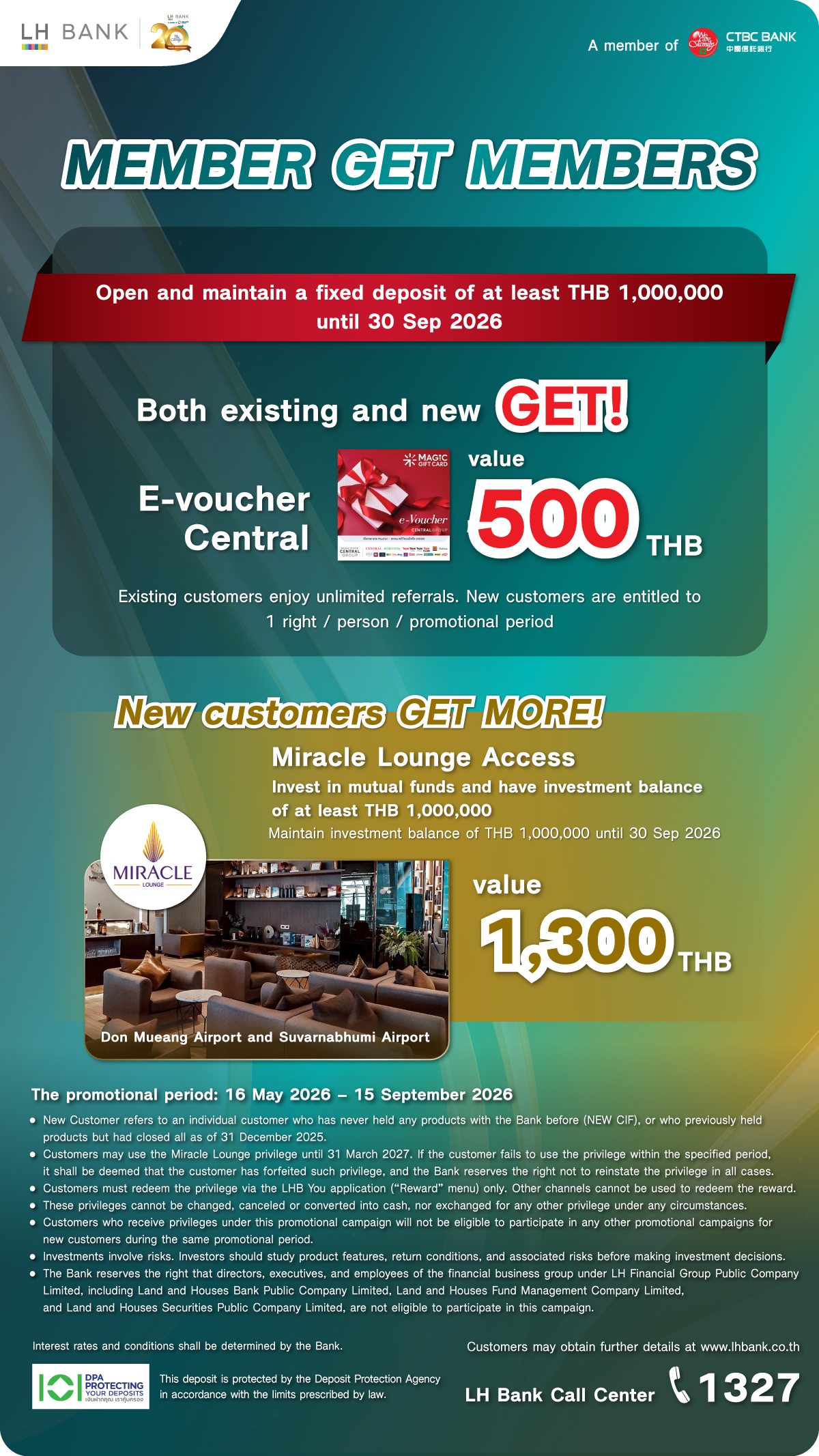 MEMBER GET MEMBERS! Get E-Voucher Central & Miracle Lounge Access